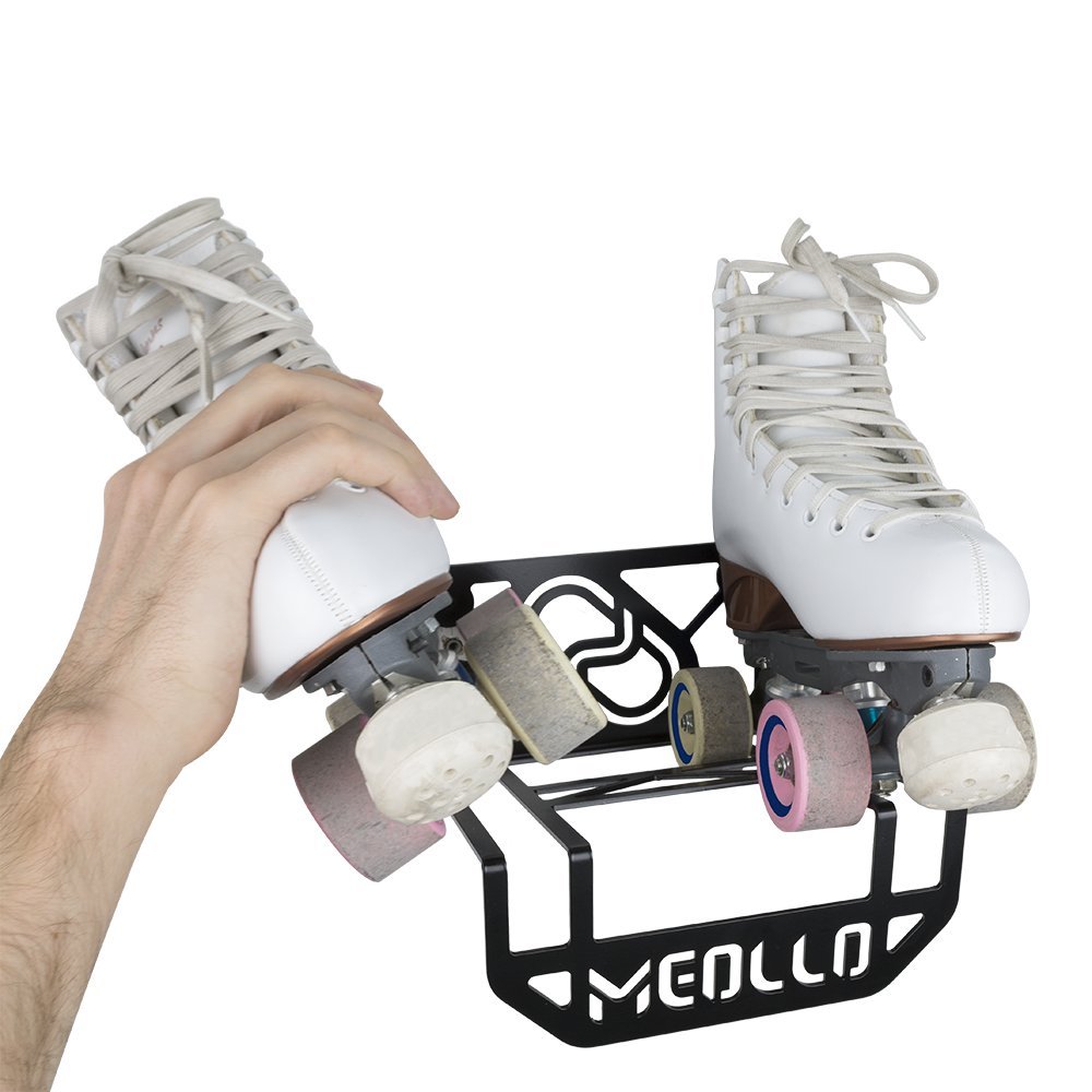 MEOLLO Rollerskates storage rack wall mount (100% Steel) (Black)