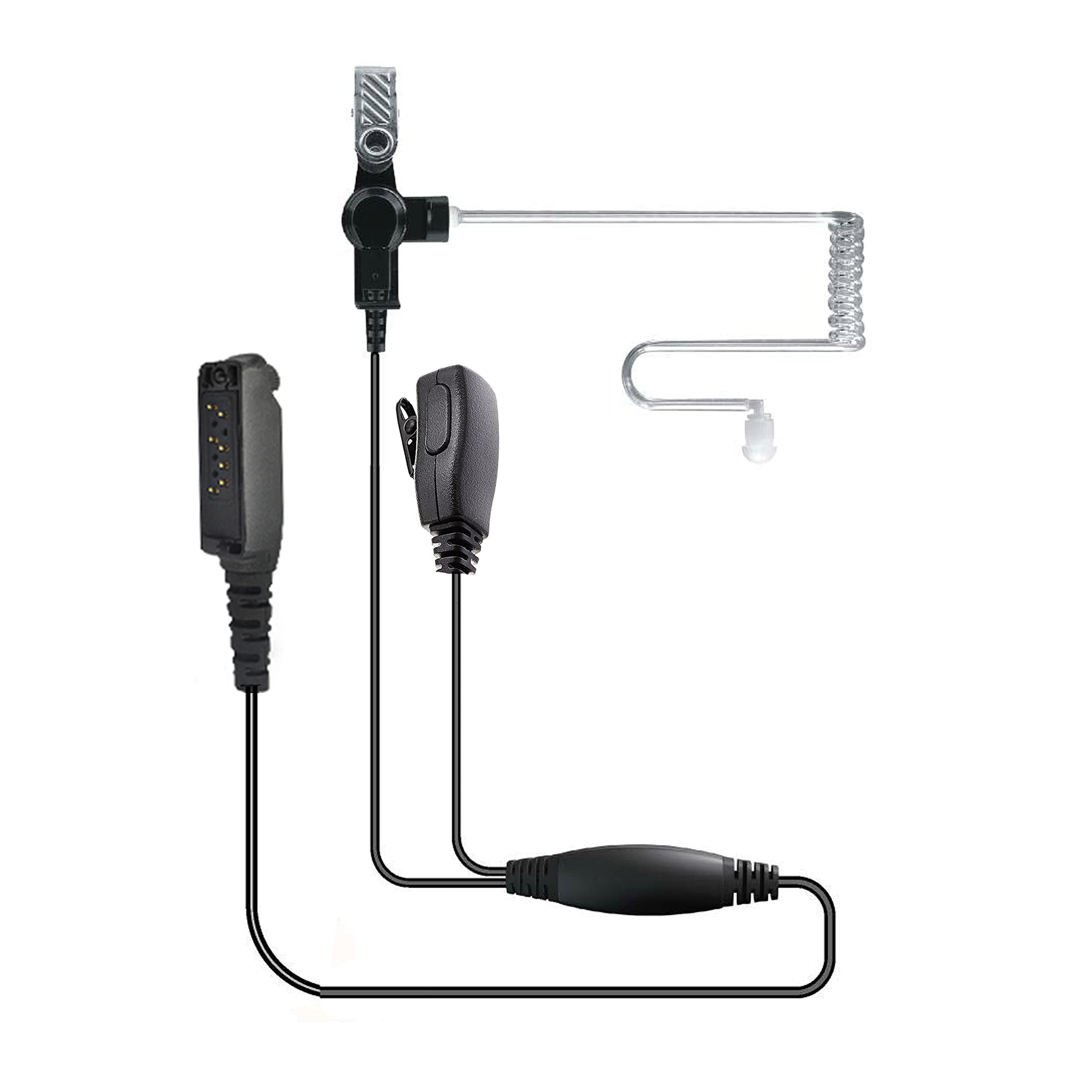 Covert Acoustic Tube PTT Microphone Earpiece Earphone Compatible with Sepura Radio STP9038 STP9000 STP8080 STP8040 STP8038 STP8035 STP8030 Multi-pin Walkie Talkie FBI Style