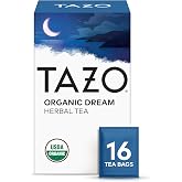 TAZO Organic DREAM Herbal Tea Bags, Caffeine-Free Bedtime Tea, Relaxing Chamomile and Lavender Blend, 16 Total Tea Bags