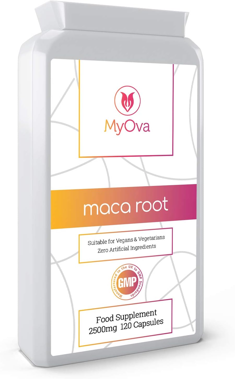 MyOva Maca Root Supplement–2500mg High Potency Extract–120 Veggie Capsules