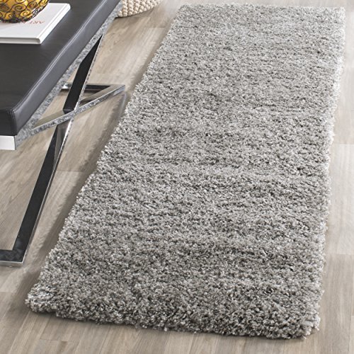 Safavieh California Premium Shag Collection SG151-7575 Silver Runner (2'3" x 13')