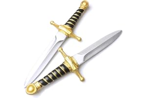 Hoappa Hard Foam Dagger for Martial Arts Weapons, Realistic Fake Short Sword Prop for Costume Accessory