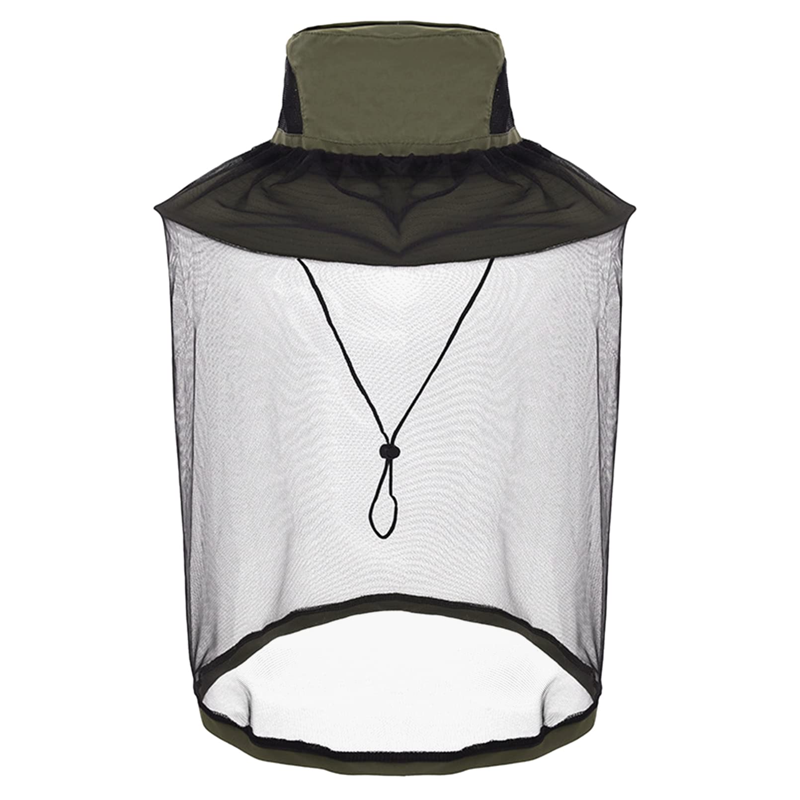 Mosquito Head Net Hat With Removable Net - Wide Brim Sun Protection for Fishing, Hiking, Gardening, Camping - Dark Green