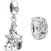 MITSOKU Cartoon Animals Charm for 925 Sterling Silver for Women's Bracelets & Necklaces Mouse safety chain Mouse Positioning Buckle Dangle Pendant for Christmas Day Mother's Day Jewelry