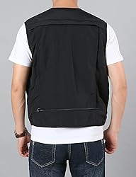 Flygo Men's Utility Cargo Vest Outdoor Summer Work