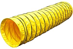YOEYANG Cool Runners Agility Tuff Tunnel 15' Long, 8" Pitch Manufactured From Rugged 16oz PVC - Ideal for Home Practice