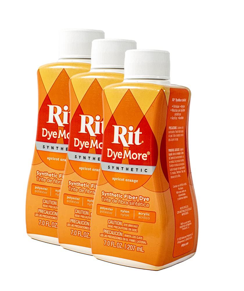 Rit Dye Liquid Synthetic 236ml Apricot Orange Pack of 12
