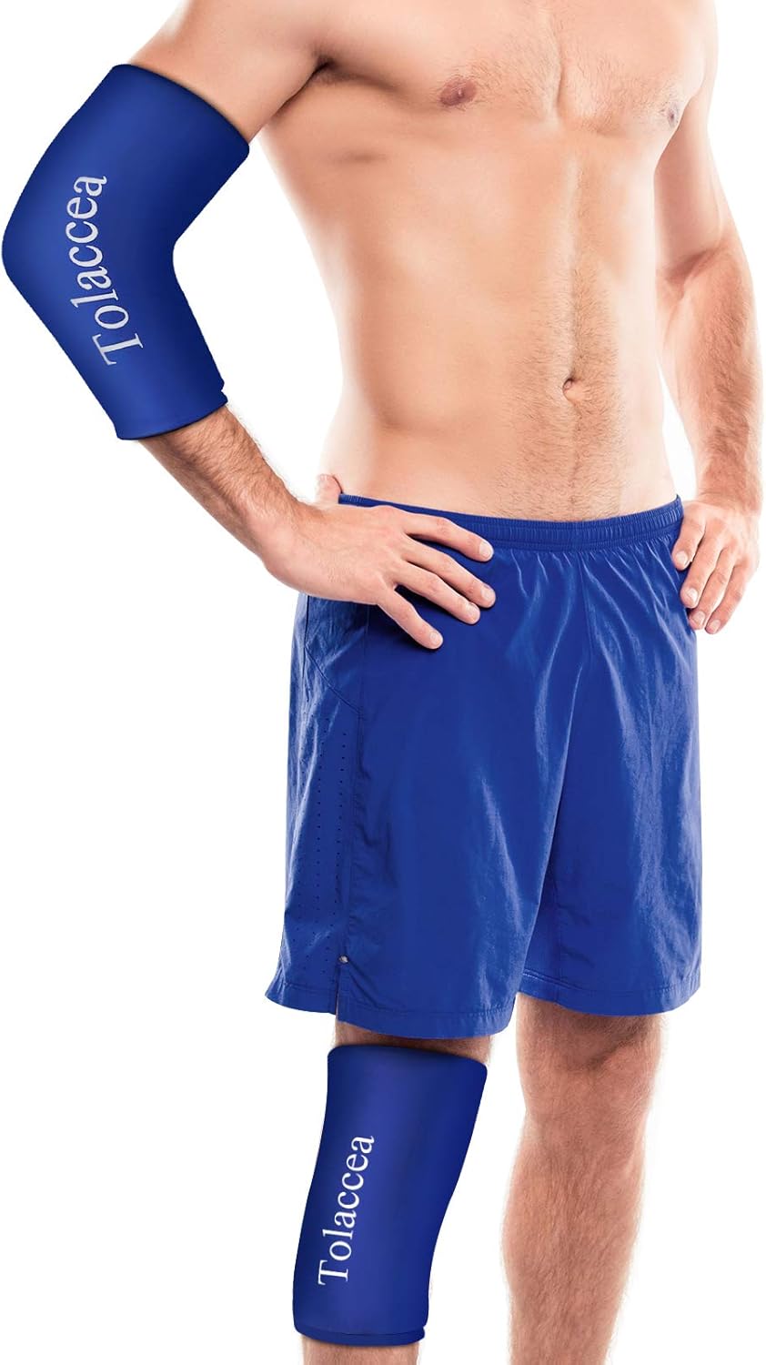 Tolaccea Hot & Cold Therapy Flexible Ice Packs Cold Therapy Compression Sleeve Reusable Gel Pack