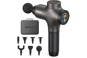 Mebak 3 Massage Gun, Massage Gun Deep Tissue for Athletes, Professional Muscle Percussion Massager, Massager for Shoulder Leg Back Body Pain Relief, Quiet Portable Sport Tool, Gifts for Him