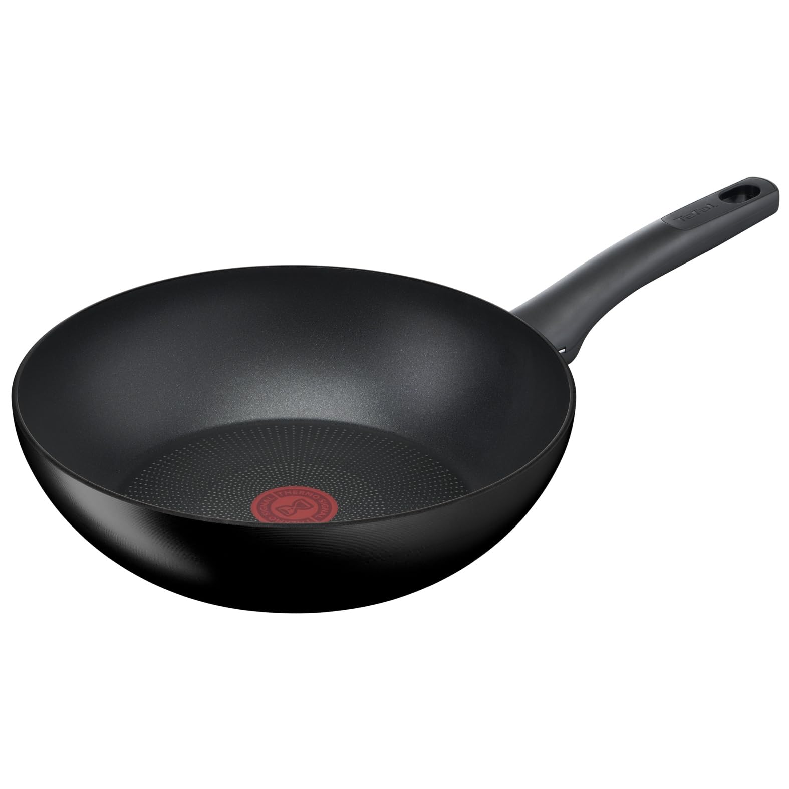 Tefal Hard Titanium On Wokpfanne Induktion 28 cm, Antihaftversiegelung, Thermo-Signal bei idealer Brattemperatur, für alle Herdarten geeignet, Aluminium, schwarz, G28819