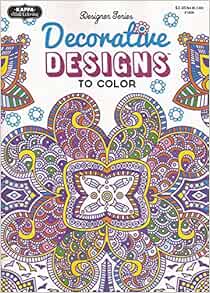 Kappa Designer Series Decorative Designs to Color Adult Coloring Book
