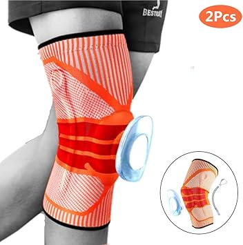 SKY TEARS Rodilleras Deportivas Rodillera Menisco y Ligamentos, Rodillera Deportiva Compresion Rodilleras Crossfit, Deportes, Correr, Entrenamiento, Bicicleta, Fitness (Naranja-M): Amazon.es: Deportes y aire libre