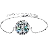 YFN Tree of Life Bracelet Sterling Silver Abalone Shell Tree of Life Bracelet Jewelry Gifts for Women