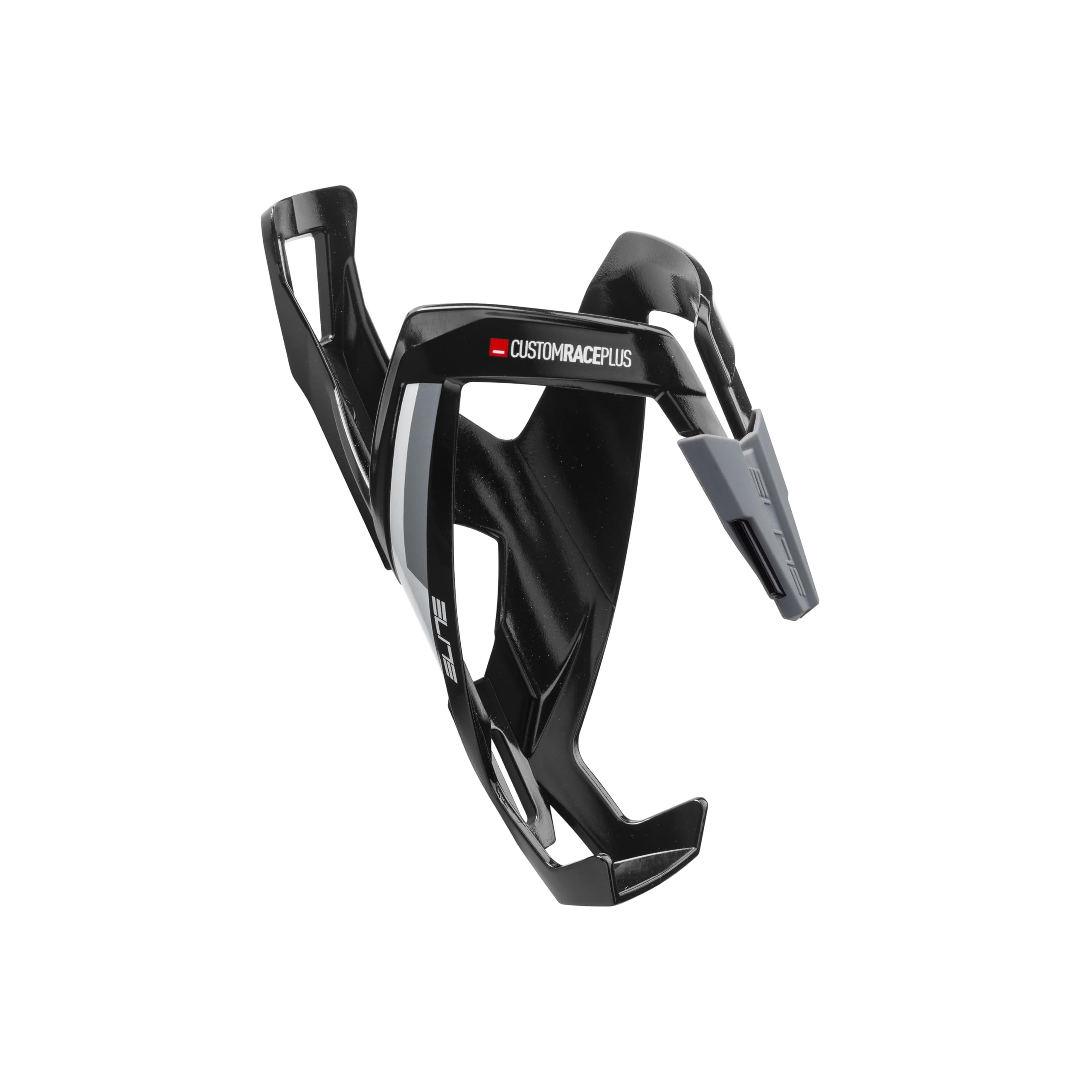 Elite Custom Race Plus Bottle Cage, Black/White