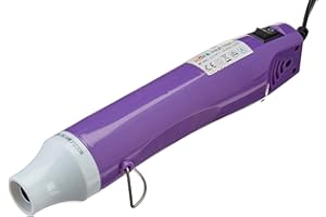 MOFA EMBOSS New Heat Gun,mofa Hot Air Gun Tools Shrink Gun with Stand For DIY Embossing And Drying Paint Multi-Purpose Electric Heating Nozzle Heat Gun For Epoxy Resin300W 110V (Purple,White)