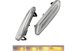 CSSLYZL Sequential LED Side Marker Light Turn Signal Blinker Lamp Compatible with Mini Cooper R60 R61 Countryman Paceman 2011-2016 (Clear Lens)