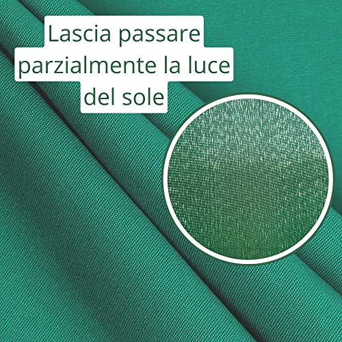 Outdoor Sun Awning Balcony Terrace Porch Gazebo with Rings and Hooks for Application, Durable and Washable, 100% Durable Polyester, Solid Colour (145 x 290, Green)