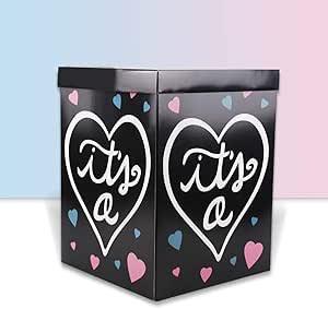 Amazon Com Gender Reveal Balloon Box Diy Baby Gender Reveal Party Supplies Paper Box For Gender Reveal Decorations Baby Shower Home Decoration Fit 1 4 Balloons Home Kitchen