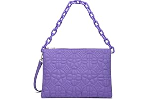 ER.Roulour Quilted Crossbody Bags for Women, Trendy Roomy Shoulder Handbags with Flap Gold Hardware Chain Purses Shoulder Bag