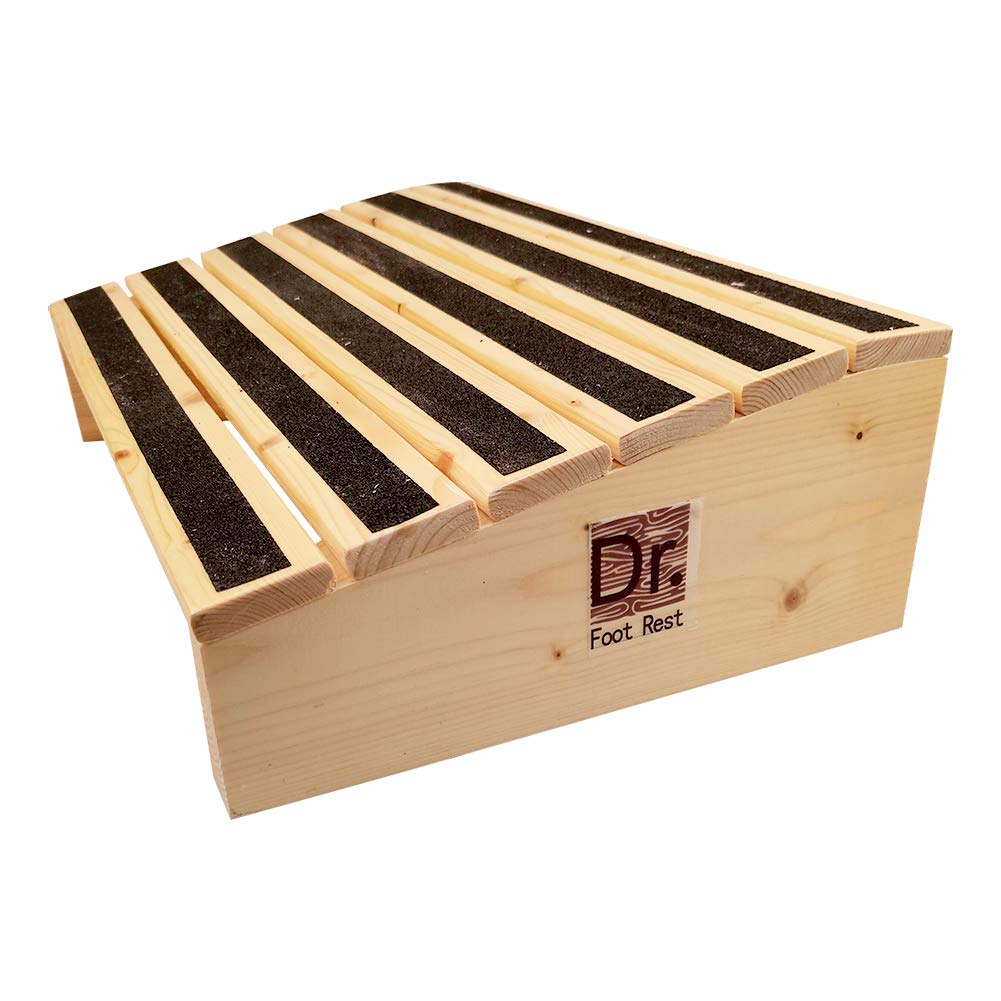 Comfecto Dr. Foot Rest Wood Ergonomic Wood Foot Stool Under Desk Foot