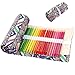 Colored Pencil Holder Canvas Pencil Wrap,Coideal Colored 72 Slots Roll Up Pencil Case, Travel Drawing Coloring Pencil Roll Organizer For Artist, Pen Pencil Pouch Holder (72 Holes, Ethnic)