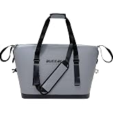 Buffalo Gear Fish Cooler Bag &ndash; 37Qt Seamless Insulation Fish Kill Bag, Keeps Ice Cold Up to 36 Hours, Foldable &amp; Waterproof with Rod Attachment Straps &amp; Gear Loops, Grey