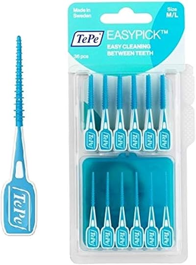 TePe Easy Pick Interdental Brush Blue M/L Pack of 4 x 36