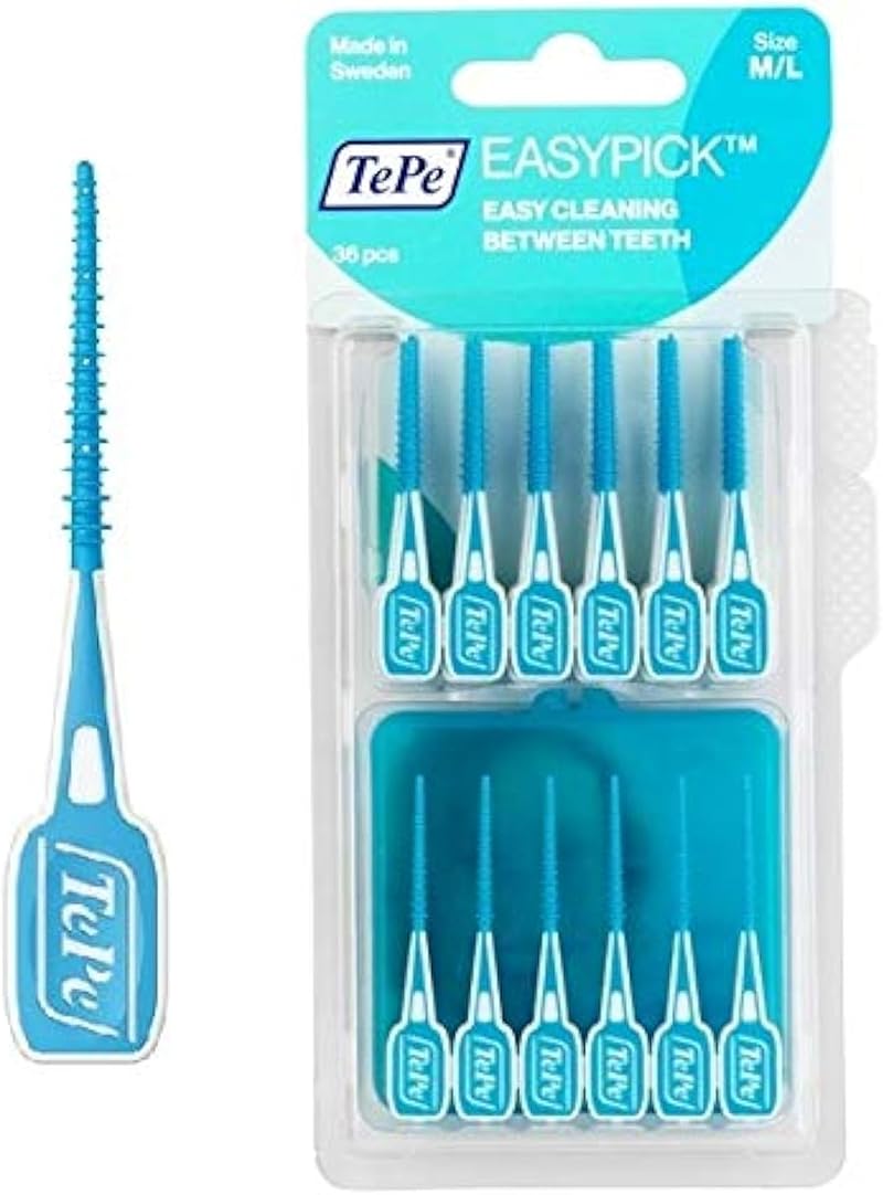 TePe Easy Pick Interdental Brush Blue M/L Pack of 4 x 36