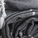 Essential Turkish Towel Peshtemal in 100% Cotton for Beach Bath Swimming Pool Yoga Pilates Picnic Blanket Scarf Wrap Hammam Fouta Turkish Bath Towels Beach Towel (Black)