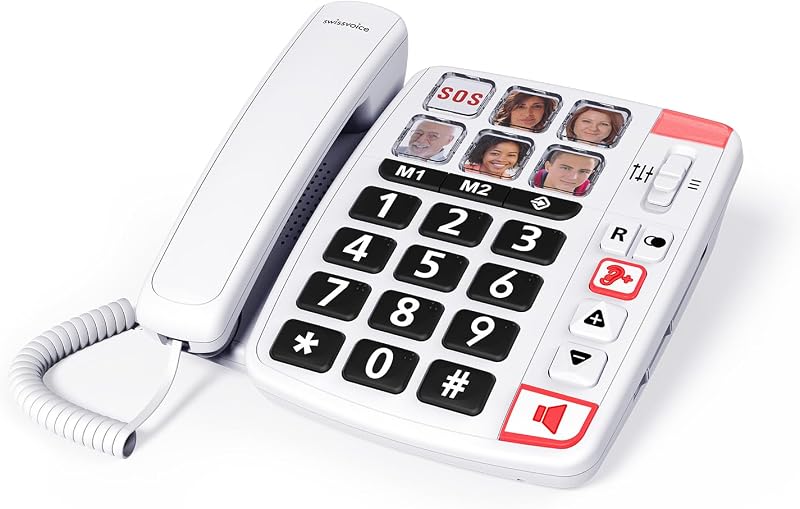 Swissvoice Xtra 1110 Corded Phone Large Keys 8 Speed Dial 6 Photo Keys