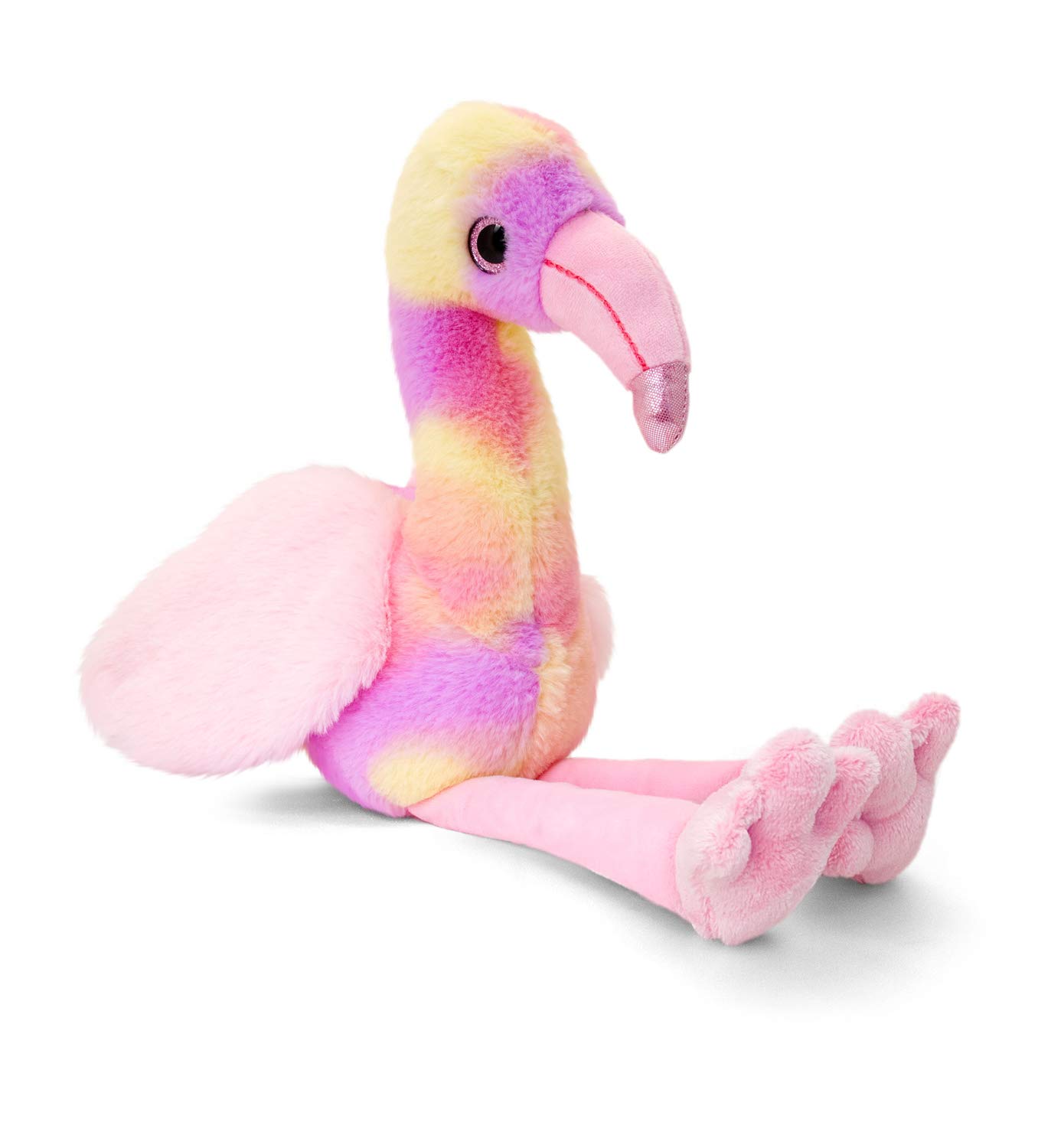 Keel Toys SF2112 Rainbow Flamingo Soft Toy, Multi-Colour, 20 cm