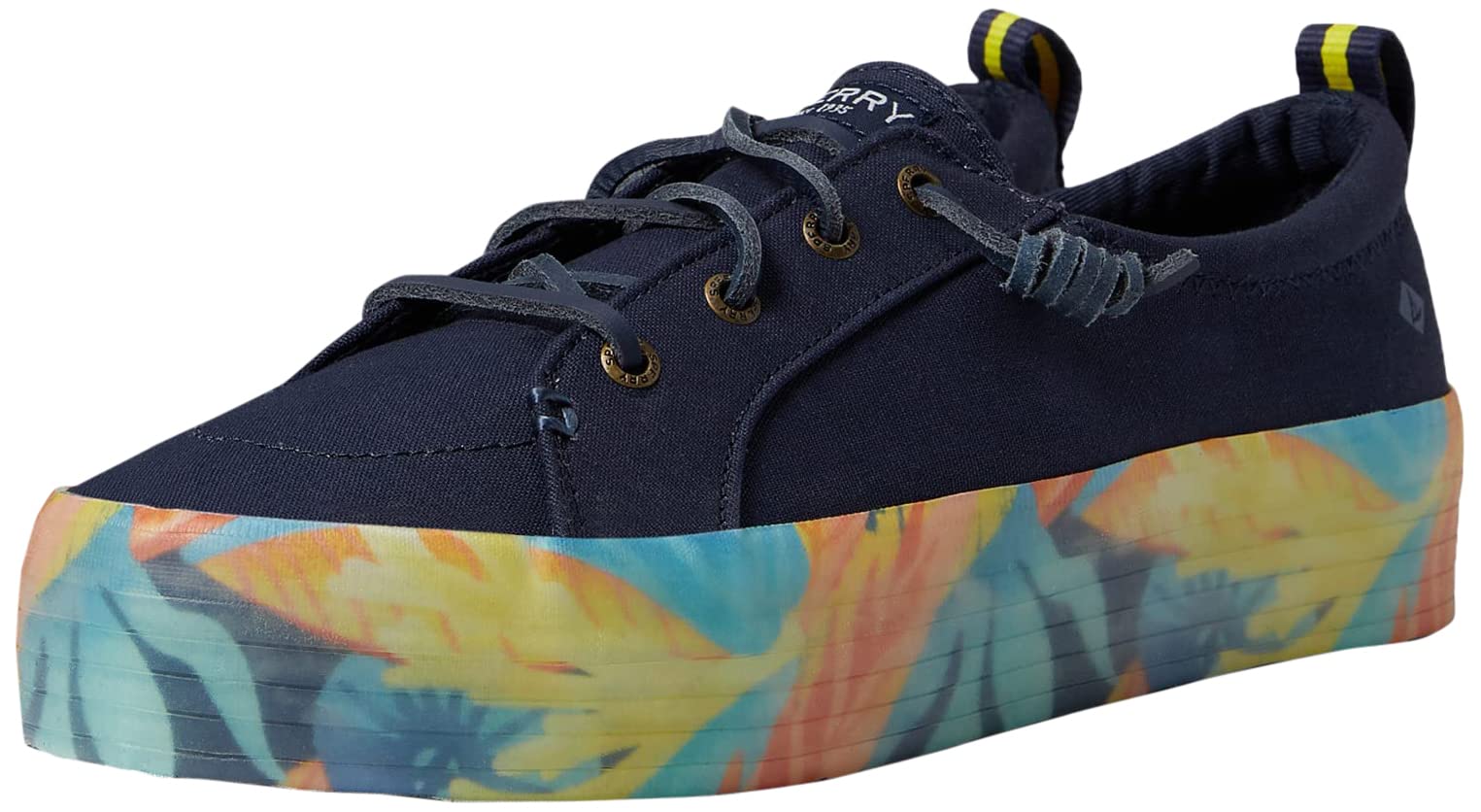 Sperry Women’s Crest Vibe Platform Boat Shoe, Blue Marine, 5