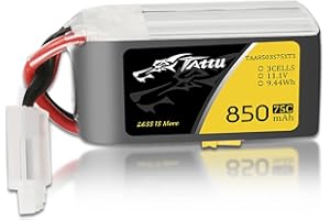 TATTU 11.1V 850mAh 75C 3S LiPo Battery Pack with XT30 Plug for 150 &180 Size Quadcopters