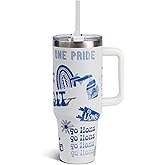 The Memory Company Officially Licensed NFL Game Day Tumbler - 40oz Stainless Steel Double-Wall Insulated Team Color Bling Cup with Team Logo, NFL Licensed Sports Travel Mug with Lid & Straw