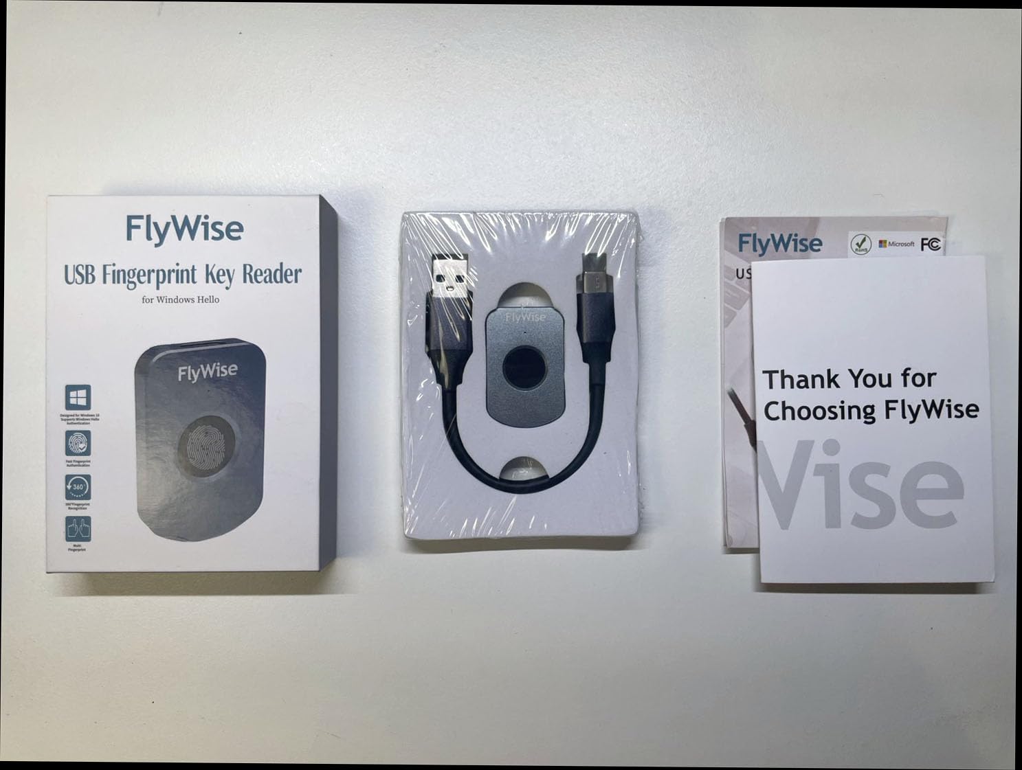 Password-Free Windows Hello Fingerprint Reader, 360° Fast Recognition, PC & Laptop Compatible
