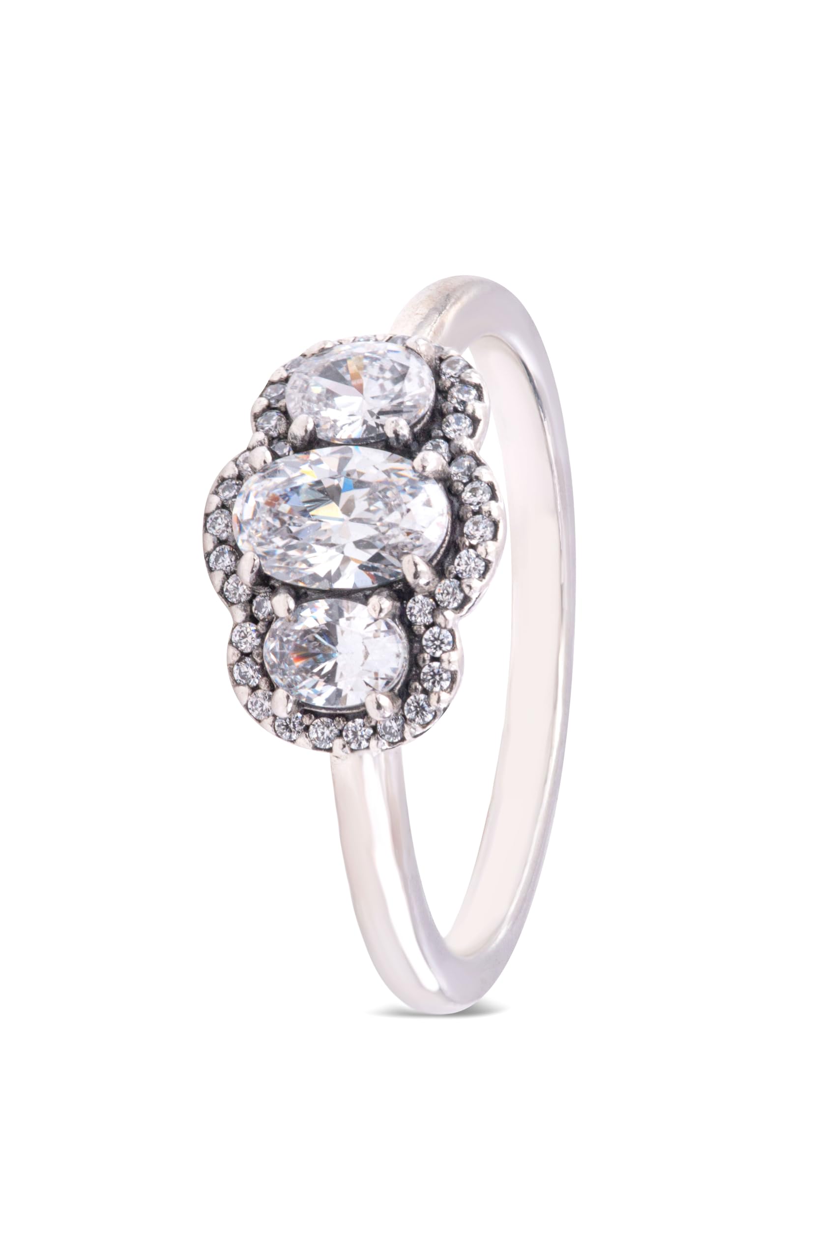 Pandora , Women’s Sterling silver Cubic Zirconia Ring, Silver, 190049C01-56