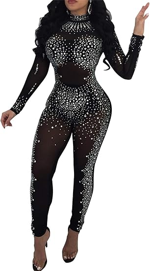 sequin one piece jumpsuit