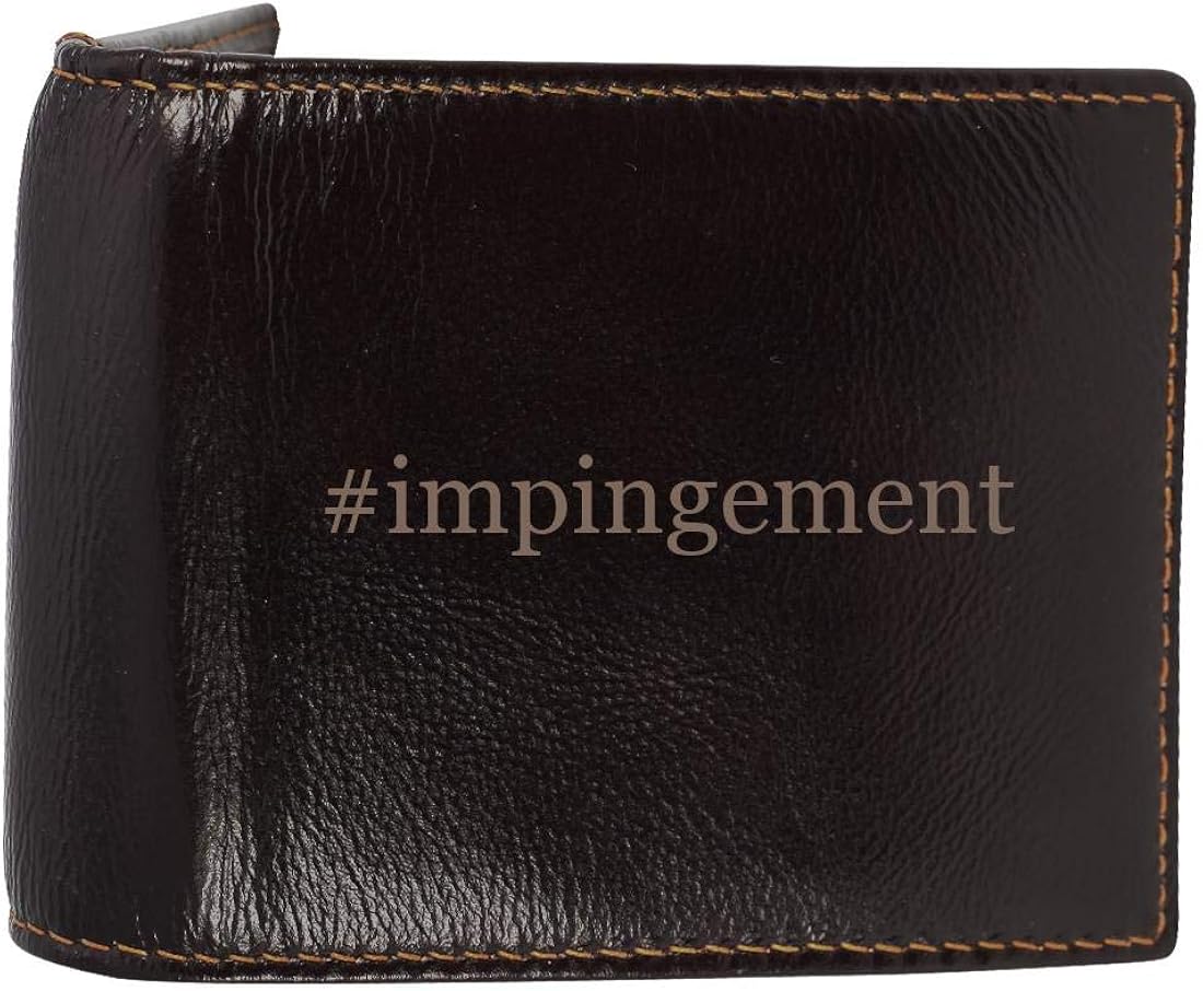 #impingement - Genuine Engraved Hashtag Soft Cowhide Bifold Leather Wallet