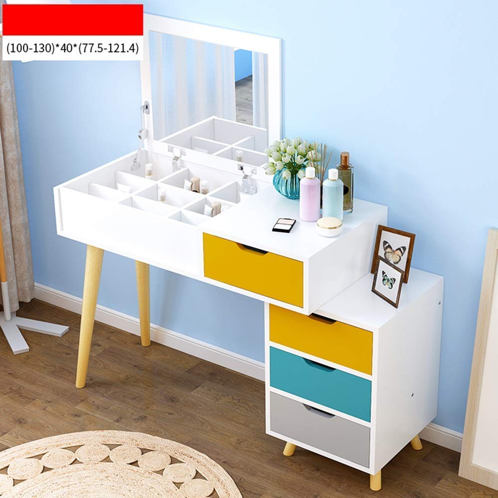 YZjk Tisch Kleine Wohnung Schlafzimmer Schminktisch Versenkbarer Mini