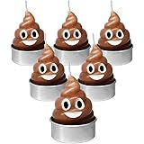 Poop Tealight Candles, LONCESS Smokeless Tea Lights Candles for Birthday Party, Home Decor, Funny Spoof Gift, Christmas Gifts