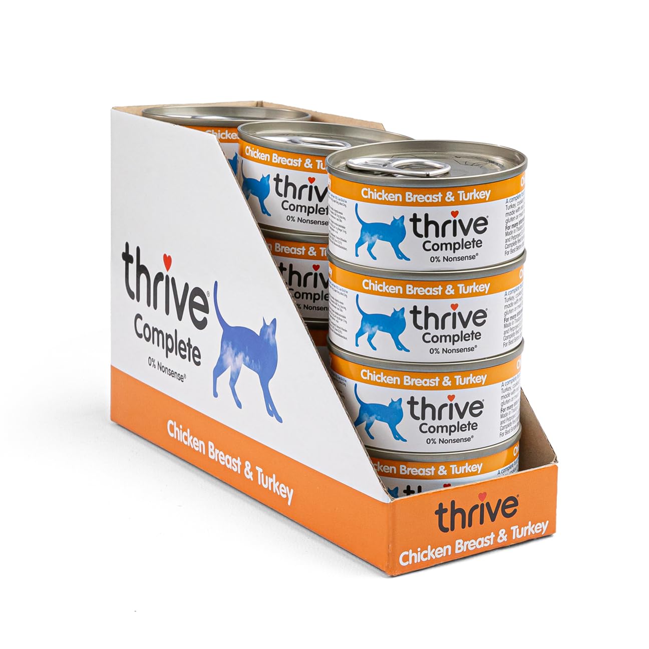 thrive Cat 100% COMPLETE - CHICKEN BREAST & TURKEY (pack of 12)