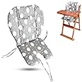 Twoworld High Chair Cushion, Large Thickening Baby High Chair Seat Cushion Liner Mat Pad Cover Breathable Suitable for All Kinds of Baby Dining Chairs (Fashion Gray Clouds)