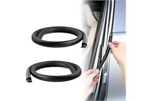 2PCS 2.62Ft Car B Pillar Sealing Strip,Adjustable Automotive Weather Stripping Door Seal with U-Shaped Steel Strip & Open-End