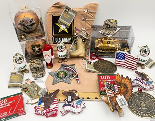 JZ Bundles Large Set - Army - Kurt Adler - 22-Piece Bundle - A Bundle of Christmas Ornaments Great Gift