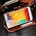 Note 3 Case, Galaxy Note 3 Case, Joopapa Galaxy Note 3 Luxury Fashion Pu Leather Magnet Wallet Flip Case Cover with Built-in Credit Card/ID Card Slots for Samsung Galaxy Note 3 N9000 (Brown)