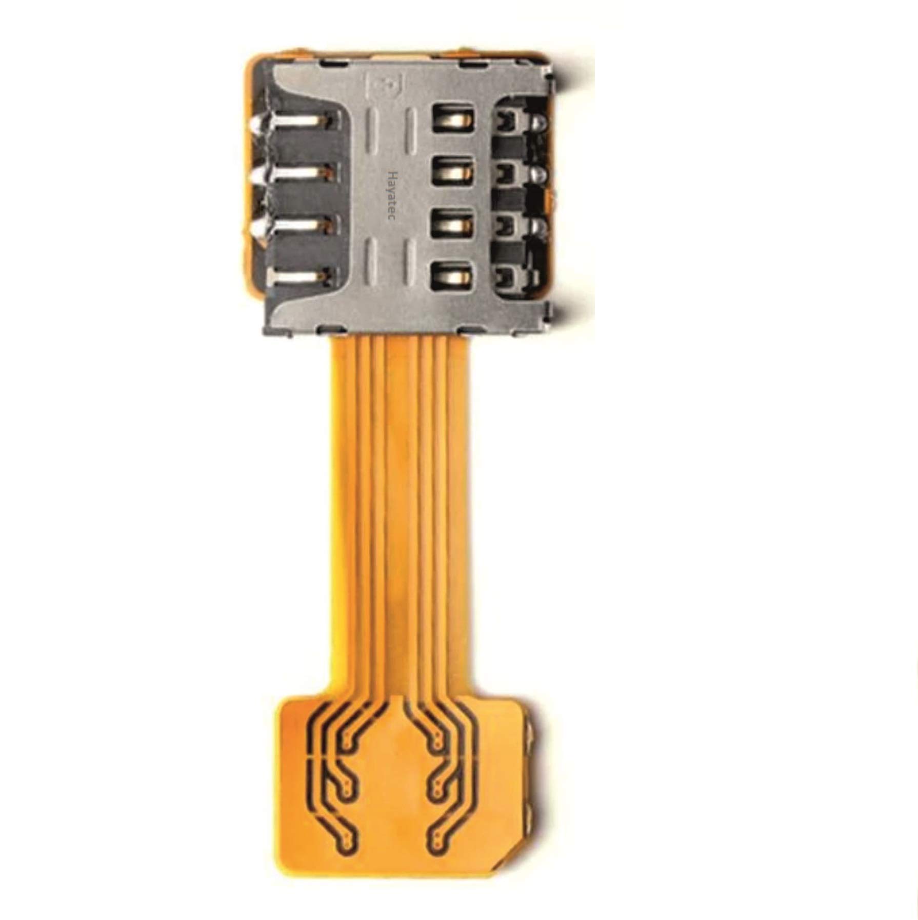 HAYATEC Hybrid Dual SIM Card Adapter for Nano SIM Micro SIM Mini Extension Adapter kit for Android Phones Tablets |Dual SIM Nano to Nano/Dual SIM Micro to Nano SIM Card Adapter (Micro)