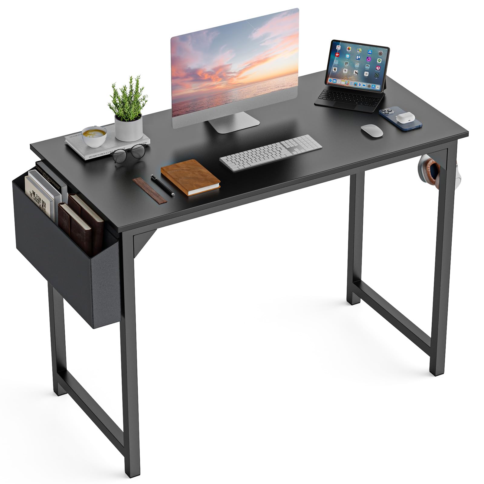 DUMOS 40 Inch Small Computer Office Desk Modern