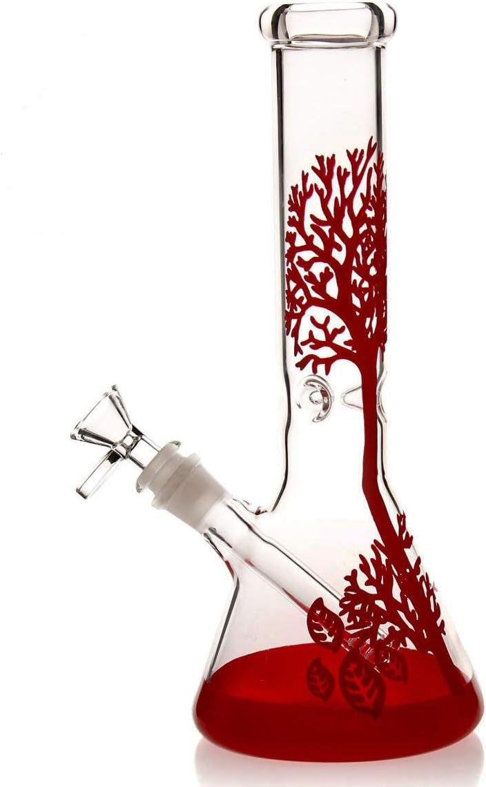 10" Glass red vase