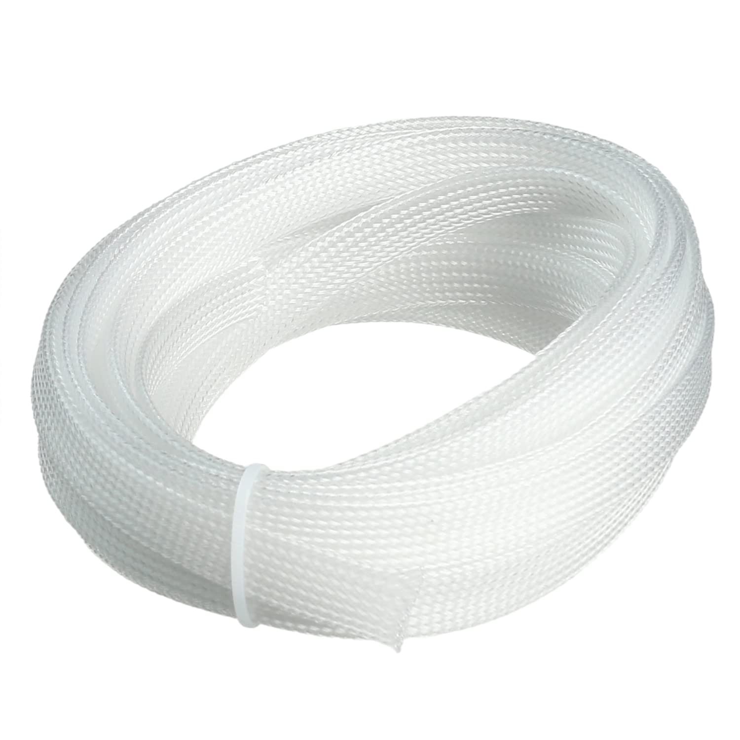 Othmro 1Pc Cable Tidy Sleeve, 5m Cable Protector, Desk Cable Management Cable Organizers Wire Tidy for TV/PC USB Cable, Pet Cable Protector, Transparent (Width: 12mm)