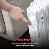 Warmlite 2000W Oil Filled Radiator 9 Fin 3 Settings Adjustable Timer WL43004YW view 4